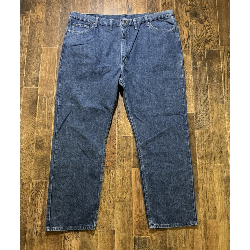 Wrangler Premium Blue Jeans Men's Size 48x30 Regular Fit Straight 96501SW NWT